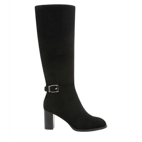 GIANI BERNINI / Black / Suede / Mid-Calf Boots / Size 8.5M / Block Heel & Side Z - Picture 2 of 9